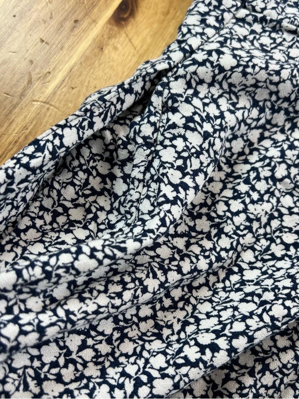 Old Navy 4X Blue White Floral Smocked Tie Strap Midi Dress - Picture 6 of 9